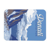 Denali National Park Illustration Travel  Magneet (Horizontaal)