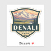 Denali National Park Illustration Travel  Sticker (Vel)