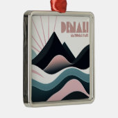 Denali National Park Kleurrijke heuvels Metalen Ornament (Rechts)