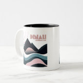 Denali National Park Kleurrijke heuvels Tweekleurige Koffiemok (Voorkant links)