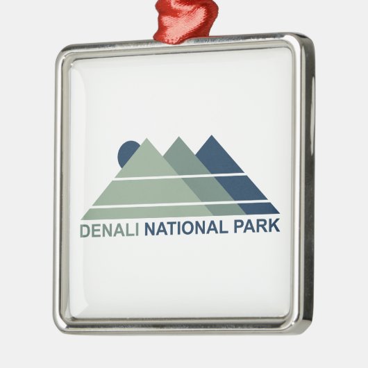 Denali National Park Mountain Sun Metalen Ornament (Links)