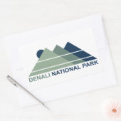 Denali National Park Mountain Sun Rechthoekige Sticker (Envelop)