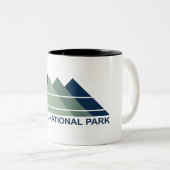 Denali National Park Mountain Sun Tweekleurige Koffiemok (Voorkant rechts)