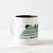 Denali National Park Mountain Sun Tweekleurige Koffiemok (Voorkant links)