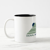 Denali National Park Mountain Sun Tweekleurige Koffiemok (Links)