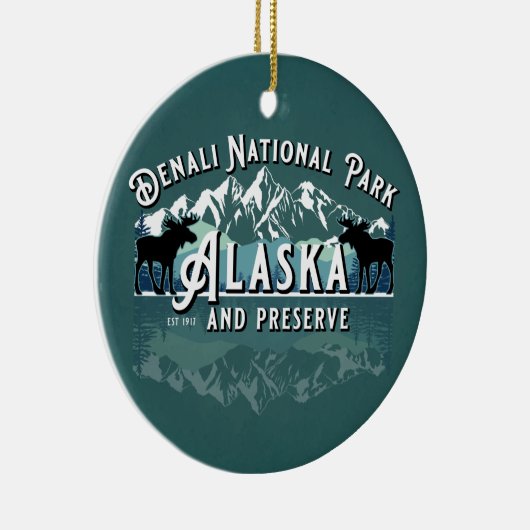 DENALI NATIONAL PARK & PRESERVE HOLIDAY KERAMISCH ORNAMENT (Rechts)