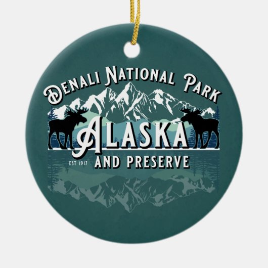 DENALI NATIONAL PARK & PRESERVE HOLIDAY KERAMISCH ORNAMENT (Voorkant)