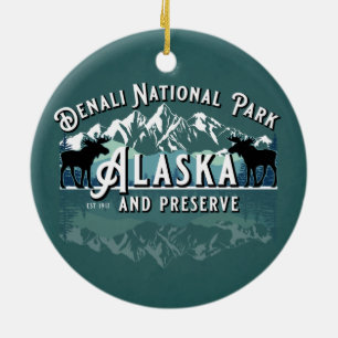 DENALI NATIONAL PARK & PRESERVE HOLIDAY KERAMISCH ORNAMENT