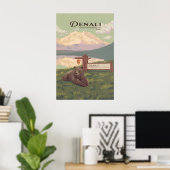 Denali National Park Reisposter Poster (Thuiskantoor)
