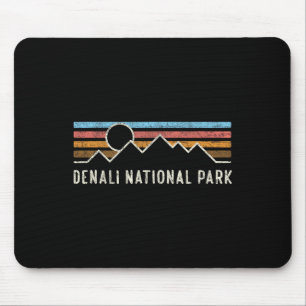 Denali National Park Retro Berglijnen Kamperen Muismat
