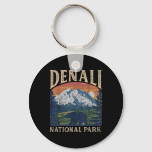  Denali National Park Retro Mount voor mannen W Sleutelhanger