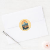 Denali National Park  Retro Ronde Sticker (Envelop)