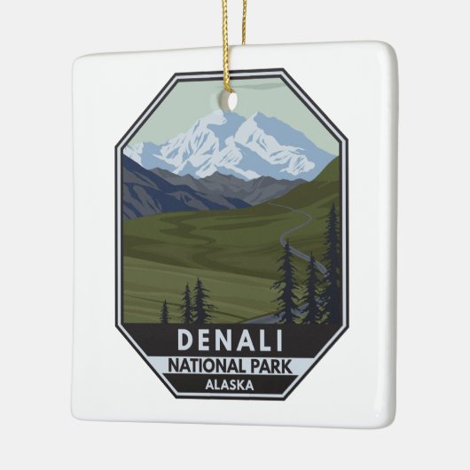 Denali National Park Road naar Denali Keramisch Ornament (Links)