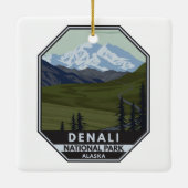 Denali National Park Road naar Denali Keramisch Ornament (Achterkant)