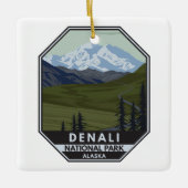 Denali National Park Road naar Denali Keramisch Ornament (Voorkant)