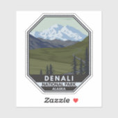 Denali National Park Road naar Denali Sticker (Vel)