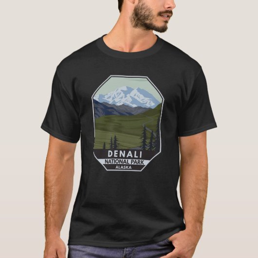 Denali National Park Road naar Denali T-shirt (Voorkant)