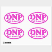 Denali National Park roze ovale sticker (Vel)