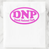 Denali National Park roze ovale sticker (Tas)