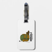 Denali National Park-rugzak Bagagelabel (Achterkant verticaal)