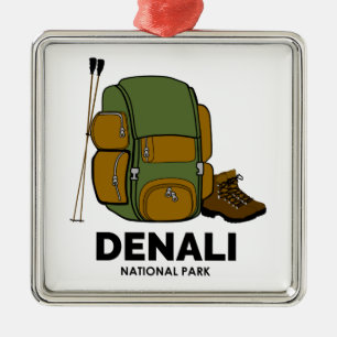 Denali National Park-rugzak Metalen Ornament