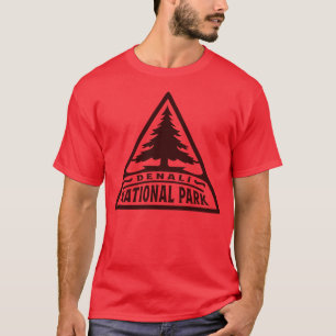 Denali National Park Tree Driehoek Bruin T-shirt