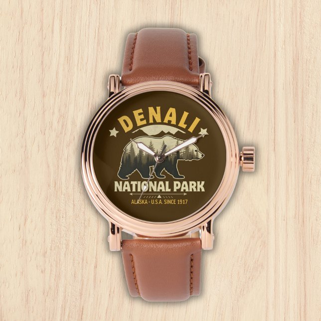 Denali National Park: Untamed Alaskan Forests Horloge (Creator heeft geüpload)