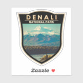 Denali National Park Waterverf Badge Sticker (Vel)