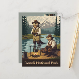Denali National Park WPA Reisbriefkaart Briefkaart