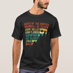 Denali National Parks List Alaska Souvenir T-shirt