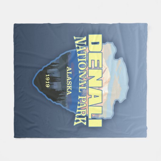 Denali NP (pijlpunt) Fleece Deken (Voorkant (Horizontaal))