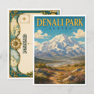 Denali Park Alaska Denali GeoSaga Briefkaart