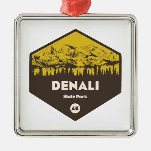 Denali State Park Alaska Metalen Ornament (Voorkant)