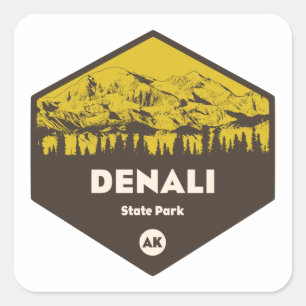 Denali State Park Alaska Vierkante Sticker