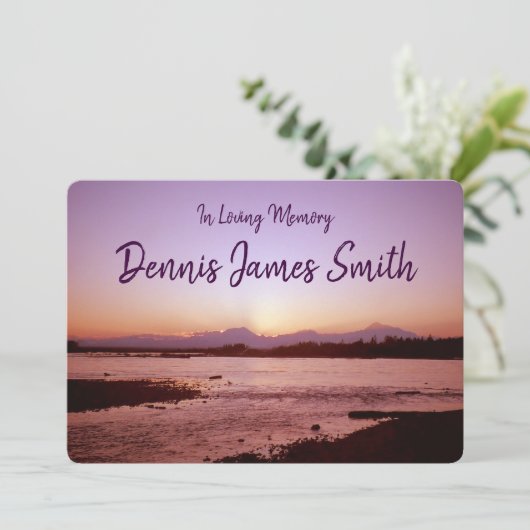 Denali Sunset Celebration of Life Kaart (Staand voorkant)