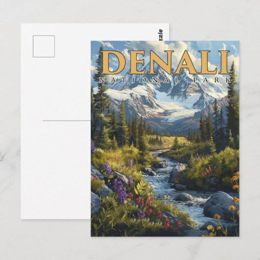 Denali's Majesteit - Een nationaal park avontuur Briefkaart (Voorkant / Achterkant)