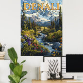 Denali's Majesteit - Een nationaal park avontuur Poster (Thuiskantoor)