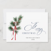 Denappel sparrenkrans Kerstgroet Feestdagenkaart (Voorkant)