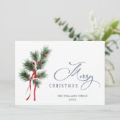 Denappel sparrenkrans Kerstgroet Feestdagenkaart (Staand voorkant)