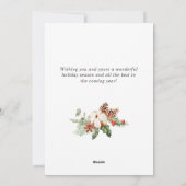 Denappel sparrenkrans Kerstgroet Feestdagenkaart (Achterkant)