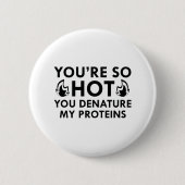 Denature My Proteins Ronde Button 5,7 Cm (Voorkant)
