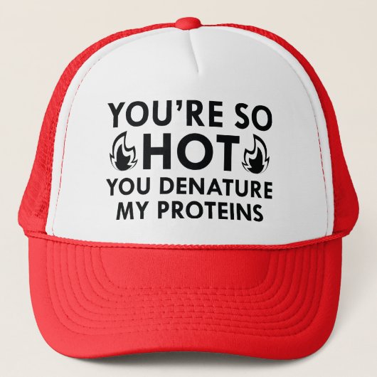 Denatureer mijn eiwitten trucker pet (Voorkant)