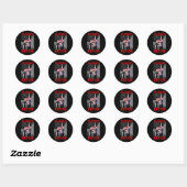 Denbigh Patriots Logo Nation Hs Ronde Sticker (Vel)