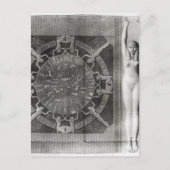Dendera Zodiac, gegraveerd in 1802 Briefkaart (Voorkant)