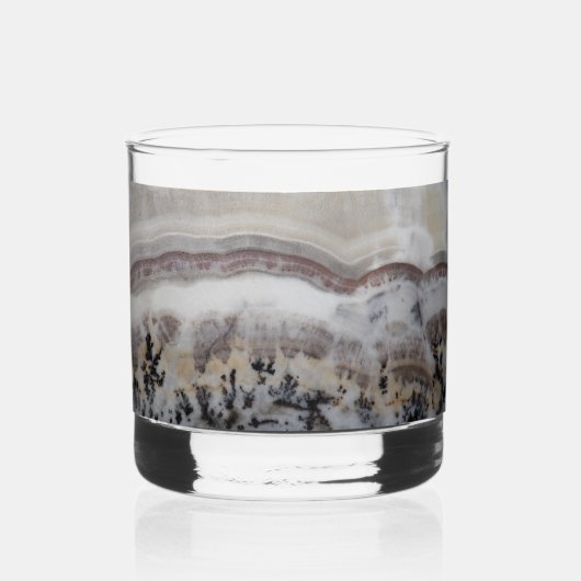 Dendritic Agate Stone Pattern Whisky Glas (Voorkant)