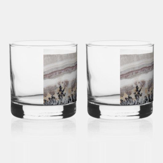 Dendritic Agate Stone Pattern Whisky Glas (Rechts)