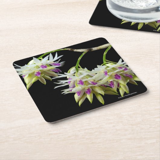 Dendrobium Amethystoglossum Kartonnen Onderzetters (Schuin)