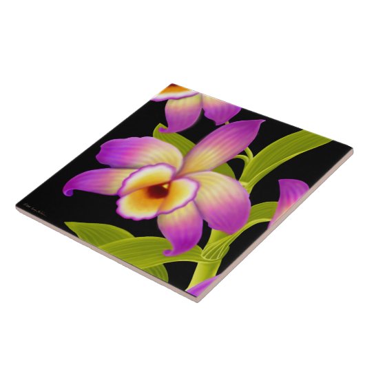 Dendrobium Nobile Tropisch Orchid Tile Tegeltje (Zijkant)