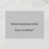 Dendrobium Orchid Blossom ATC-kaart Visitekaartje (Achterkant)