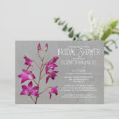 Dendrobium Orchid Bridal Shower Invitations Kaart (Staand voorkant)